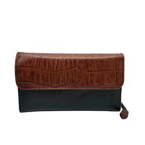 Bellerose Black & Brown Faux Leather Wallet Crossbody